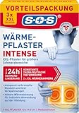 SOS Wärme-Pflaster INTENSE | extra starke XXL Wärmepflaster | löst verkrampfte Muskeln + Rücken Verspannungen | Rückenschmerzen (3er Pack) Wärme Pads