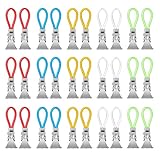 DONQL 30 Stück Handtuchklammer Handtuch-Haken Bunt Ersatz-Ösen Haken Küche Geschirrtücher Haken Set Handtuch Haken Handtuchclips Handtuchhalter-Clips für Bad Kücher 5 Farben