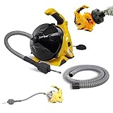 Elektrischer Ablaufschnecke, automatische Zufuhr mit Fußschalter und Richtwippe, löst Haarverstopfungen in 1,9 cm Rohren, ideal für Dusch- oder Waschbeckenabflüsse