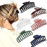 6 Stück Haarklammern Groß, LauCentral 11cm Haarspangen, Strong Haar Klaue Clips für Dickes Haar Rutschfest Haarspangen, Vintage Haar-Accessoires