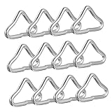 INOOMP 20St Spezialring für Trampolin springen Trampolinabdeckung Haken Plane Trampolin ersatzteile trampolinfedern dreieckige Ringe Dreiecksring aus Eisen Verzinkter Stahldraht Silver