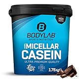 Bodylab24 Casein Micellar Schokolade 1750g, 100% pures Casein, reich an BCAA-Aminosäuren, langes Sättigungsgefühl, unterstützt den Muskelaufbau und -erhalt, ideal während einer Eiweiß-Diät