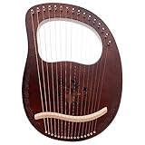 ibasenice Holzharfe Lyraharfe Saiteninstrument Handzither Musikinstrument Zither Für Anfänger Und Liebhaber Traditionelles Instrument Mit Wunderbarem Klang