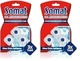 Somat Maschinenreiniger Tabs Anti-Kalk (3 WL), Spülmaschinenreiniger für monatlichen Gebrauch, Reinigungs-Tabs für die Spülmaschine, kein extra Spülgang (Packung mit 2)