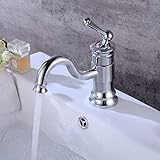 Waschbecken Elektroplattiertes Silber Badezimmerschrank Drehkran European Home Hotel Warm und kalt Einstellung Unter Bank Waschbecken Einlochhahn VIROYA
