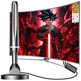 DVBT2 Antenne, DVB-T/DVB-T2-Antenne, Stärkere Stabantenne für digitales Fernsehen/Digital TV/DAB Radio/DVB-T2 Tuner Stick, Maximale Signalqualität - Mit Magnetfuß 3m Kabel - Weiß