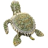 MOBUTOFU Dekorative Schmuckschatulle Aus Metall Schildkröten Schmuckkästchen Kleine Schmuckaufbewahrungsbox Vintage Schmuckkasten Heimdekoration Geschenkbox