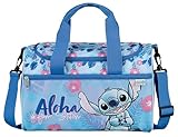 Scooli - Disney Stitch Sporttasche für Kinder - 23 x 35 x 16 cm - geräumiges Hauptfach - Verstellbarer Schultergurt - Zubehör für die Schule - Umhängetasche