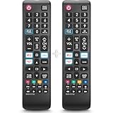 2er-Pack Universal Fernbedienung für alle Samsung Fernseher The Frame Curved Solar Crystal UHD LED HDTV Neo QLED 3D 4K 8K Smart TV Ersatz für Samsung Fernbedienung Original BN59-01315B