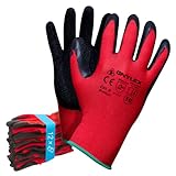 Trevendo Arbeitshandschuhe - solide Montagehandschuhe mit Latex Beschichtung - Größe 8, 12 Paar