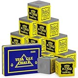 flintronic Billard Chalk, 12PCS Snooker Chalk Billardkreide, Pool Queue Würfel, rutschfeste Pool Queue Kreide, für Home, Bars, Turniere, Spiele (Grau)