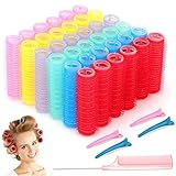 RANJIMA 36 Stück Lockenwickler, 6 Farbe Lockenwickler Set Kleine Selbsthaftend Hair Rollers, Haarroller Locken Ohne Hitze Kurze Lockenwickler über Nacht Haarwickler für Frauen Salon Barbier Friseur