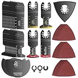 Wothfav 60 tlg Multitool Sägeblätter Set, Oszillierendes Zubehör Set Multifunktionswerkzeug für Holz, Metall und Kunststoff, Kompatibel mit Bosch, Dremel, Fein Multimaster, Kobalt Usw