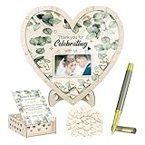 Gästebuch für Hochzeit | Alternatives Gästebuch | Herzförmiger Schreibtischaufsatz | wiederverwendbare Dekoration für Innen- und Außenbereich Zeremonie Brautparty