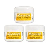 MANUKA Honig Lippenbalsam für trockene, entzündete Lippen - auch bei Herpes - 3er Pack