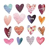 jieGorge Wandtattoo Valentinstag Wandaufkleber Liebe Fensteraufkleber Kühlschrank Aufkleber Dekoration für Valentinstag (B)