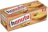 Hanuta Haselnuss-Schnitten – knusprige Waffeln mit zarter Haselnusscreme – beliebter Snack für zwischendurch, zum Teilenund Genießen – nussig und schokoladig – 1 Großpackung, 10 Stück (220 g)