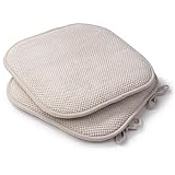 Paco Home Sitzkissen mit Schnüre 40x40 Memory-Schaum-Kissen Stuhlkissen Uni Sitzauflage Innen 2er Set