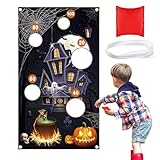 Halloween-Wurfspiel – Halloween-Thema, gruselige Spiele, Sitzsack mit Umhängeband, Sitzsack-Wurfbrett, Thanksgiving-Wurfspiel, Halloween-Dekorationen für Partys im Innen- und Außenbereich