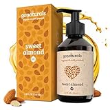 GoNaturals 100% reines Mandelöl - 250ml - Natürliches Mandelöl Haare, Gesicht, Körper, Bart, Nägel, Mandelöl Baby, Sweet Almond Oil