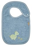 Sterntaler Dino Rexi Lätzchen - Baby Lätzchen aus saugfähiger Baumwolle mit Druckknopfverschluss, blau