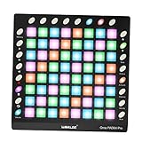 WORLDE Elektronisches Soundpad 64-Tasten-MIDI-Controller-Disc-Instrument Midi-Tastatur Elektronisches Soundpad Schwarz