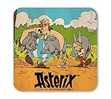 Logoshirt®️ Asterix der Gallier I Asterix und Obelix I Wildschweinjagd I Untersetzer I Coaster I Kork I 10x10cm I langlebiger Druck I Lizenziertes Originaldesign