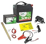 Eider Weidezaungerät Cowboy B7000-9V / 12V / 230V Betrieb - Unser stärkstes Batteriegerät mit Batterie & Anschlussset - kompakt & schlagstark - Made in Germany