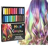 24 Farben Set Haarkreide, Haarfarbe, Haarkreide-Set, Haarkreide für Kinder, temporäre Haarfarbe, Haarfärbemittel, Haarkreide-Geschenk für Mädchen, Halloween-Rollenspiel 1