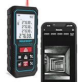 70M Laser Entfernungsmesser mit Telefon-App , MiLESEEY Lasermessgerät mit Elektronischer Neigungssensor, ±2mm Genauigkeit, Pythagoras, Fläche und Volumen, Hintergrundbeleuchtetes 2' LCD