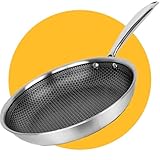 Pasper Bratpfanne Ø 20 cm – PFAS-, PTFE- und PFOA-frei –Induktion, Elektro, Keramik, Gas & Backofen – Edelstahlpfanne mit kratzfester Waben-Antihaftbeschichtung – spülmaschinengeeignet