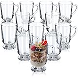 KADAX Kaffeegläser Set, 300ml, Teegläser aus Glas, Glühweingläser, Trinkgläser für Tee, Kaffee, Irish Coffee, Kaffeetassen mit Henkel, Cappuccino Gläser, Dessertgläser