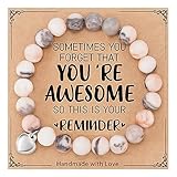 Get Well Soon Gifts for Women Best Friends Gifts Healing Charm Bracelets Inspirational Gifts Natural Stone Encouragement Relaxing Bracelet Gifts for Women