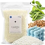 CANDELISS Sojawachs für Kerzen in Formen 2kg. kerzenwachs zum gießen 2kg 58º Soja wachs für Kerzen Soy Candle Wax for Candle Making Kerzen selber Machen wachs (2 kg)