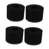 Kisangel 4 Stück Schwimmbad Filter Baumwolle Schwammfilter für Aquarien Alle Ersatzteile für Teichlösungen poolfilterkartuschen The Pool Filterpumpenschwamm Filterreinigungsgerät Black
