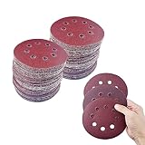 Nutabevr 80 Stück Schleifpapier klett Set,8 Loch exzenterschleife Schleifscheiben Ø125mm Rund klett für Exzenterschleifer,Schleifblätter Körnung 40/60/80/100/120/180/240/320