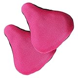 Lunaanda 2 Stück Sattelbezug Fahrrad, Bezüge für Fahrradsitze, Atmungsaktiv, Fahrrad Sitzkissenbezug, Weicher Fahrradsattel Überzug, Satteldecke Fahrrad, für Herren Damen (Rosarot)