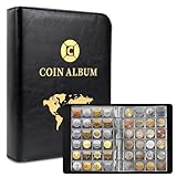 Münzen Sammelalbum, 20 Seiten, 480 Taschen Münzalbum, Münzsammelalbum 25.8x20cm, Münzen Aufbewahrung Album mit Zip, Coins Collection Album, Sammlungen, Banknoten und Geldstempel