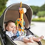 TUMAMA Baby Spielzeug Kinderwagen Giraffe Hängendes Rasselspielzeug Baby Spielzeug mit Windspielen,Autositz Krippe Plüsch Tier Aktivitäts Spielzeug Geschenk für Neugeborene 0,3,6,9,12,36 Monate