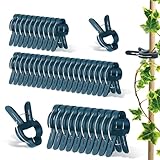 Ouligay 40 Stück Pflanzenclips Wiederverwendbare Pflanzenklammern Pflanzenhalter für Tomaten Rankhilfe Pflanzen Clips Pflanzenstützclip für Kletterpflanzen Tomaten Klammern Blumen Garten Rosen