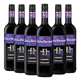 WZG Württemberger Wein Samtrot SÜSS und FRUCHTIG - Qualitätswein (6 x 0.75 l) - Leichter Rotwein mit Restsüße, Fliederduft und kräftigem Kirschrot