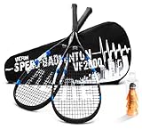 VICFUN Speed Badminton 2000 Set, blau inkl. Tragetasche und 3 Shock-Bällen