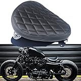 BREDUXSER Motorrad Bobber Sitz, Motorrad Solo Sitz Mit Federhalterung Grundplatte Für Sportster Achtundvierzig 48 XL883 1200 Chopper Custom