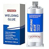 VICPRICME 1.76oz Metallkleber, Hochleistungs-Zweikomponenten-Flüssigkleber,Super-Reparatur Metall, Kunststoff, Aluminium, Edelstahl, Schweißen Automobil-Kunststoff-Reparatur (Metal glue 1pcs)