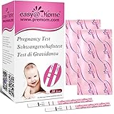 Easy@Home 20 x Schwangerschaftstest Frühtest 10 miu/ml - Empfindliches und Schnelles Test - Frühschwangerschaftstest Ultra Frühtest Schwangerschaft Streifen (20 HCG Tests)