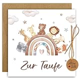 Happirra Taufgeschenke für Mädchen Jungen, Karte Taufe Geldgeschenk Verpackung mit Umschlägen, Sinnvolle Geschenke zur Taufe, Geldgeschenk Taufe Glückwunschkarten zur Taufe Taufkarte Junge Mädchen