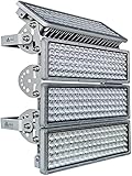 POWFUL LED Strahler 400W LED Flutlicht 40000LM Flutlichter 3000K Strahler Außen IP67 Wasserfest 4 Flutlichtstrahler mit einstellbarem Winkel geeignet für Stadion Hinterhöfe
