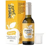 ImmuFit Shots Original - Lebendiger Apfelessig mit natürlichen Kräuterextrakten - 250 ml - In Bio-Qualität, nicht pasteurisiert - Gesüsst mit Agavendicksaft - Shot für Shot durch den Herbst!