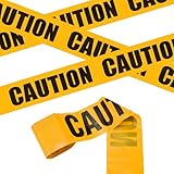 JKITNHJOT Warnband Halloween, 7.5 cm x 20m Warnband Gelb Schwarz, Gefahr Warnung Absperrband, Polizei Absperrband Nicht klebend Reissfest für Halloween Party Arbeitsplatz Gefahrenbereiche