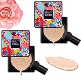 Ordolava Flawless CC Cream, 2023 NEU Mushroom Head Air Cushion CC Cream, Air Cushion CC Cream Mushroom Head Foundation Makeup Long Lasting Matte Concealer (2pcs Natural Color)
